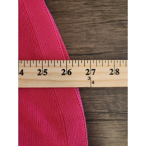 Talbots Womens Sweater Pink Waffle Knit 3/4 Sleeve Button Detail Pullover Sz XS - Picture 9 of 10